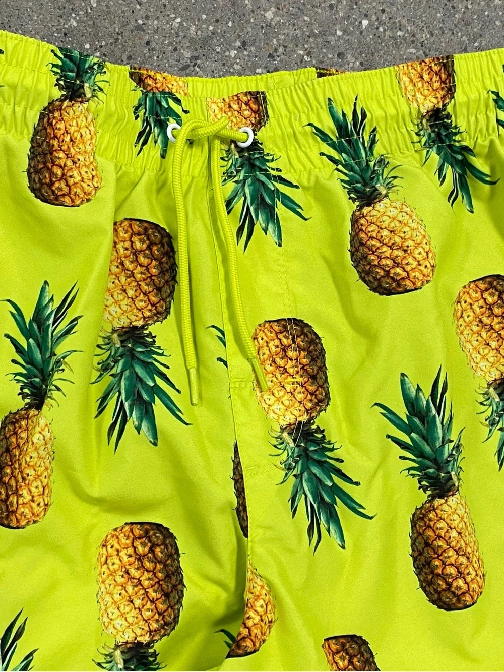 Like New Neon Pineapple Old Navy Swim Trunks Bathing Suit size Medium